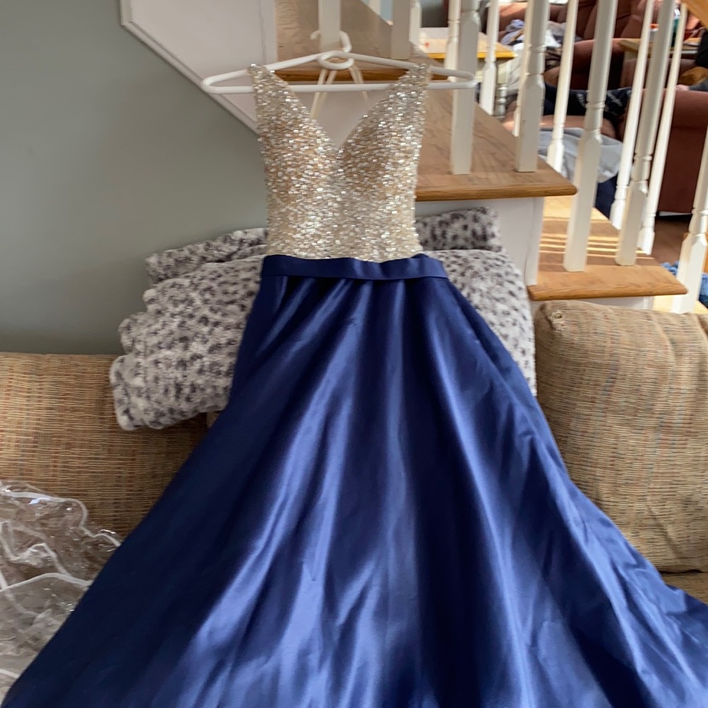 Long prom dress navy